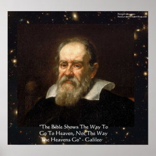 Galileo "Wie die Himmel verlaufen" Zitatposter von Poster