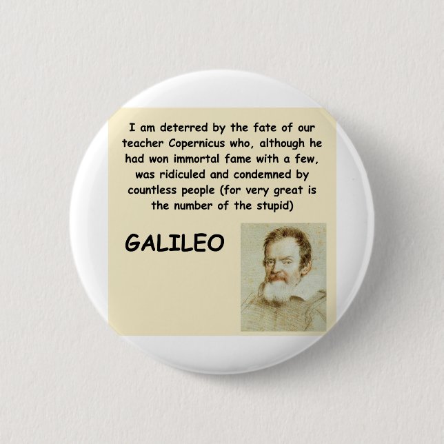 Galileo-Zitat Button (Vorderseite)