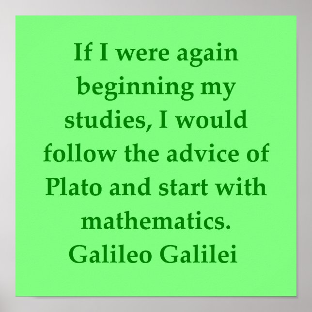 Galileo-Zitat Poster (Vorne)