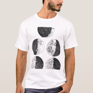 Galileos Zeichnungen der Phasen des Mondes T-Shirt