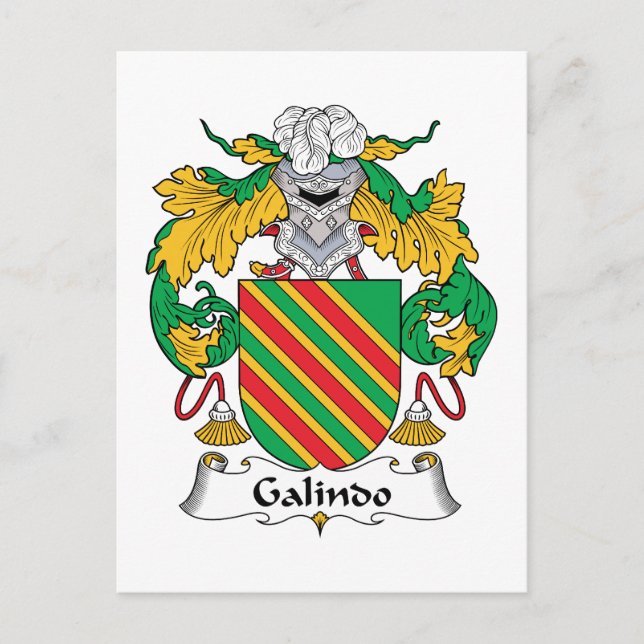 Galindo-Familienwappen Postkarte (Vorderseite)
