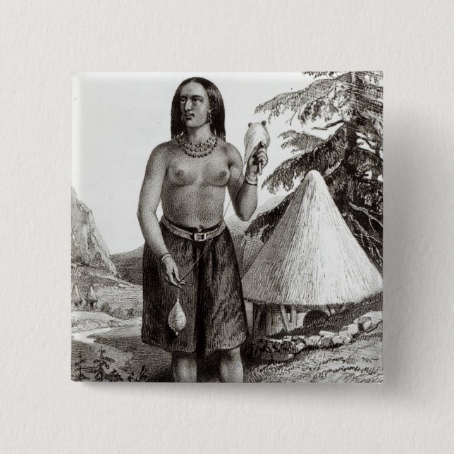 Galla-Frau Button (Vorderseite)