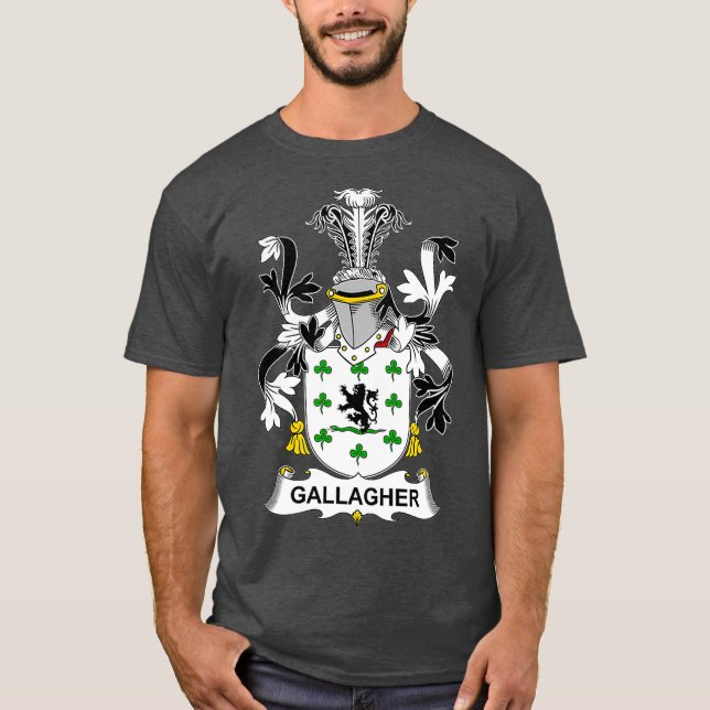 Gallagher Coat of Arms Familienwappen T-Shirt (Vorderseite)