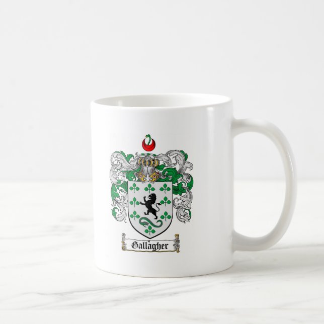 GALLAGHER FAMILIENWAPPEN - GALLAGHER WAPPEN KAFFEETASSE (Rechts)