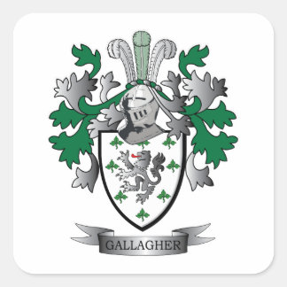 Gallagher-Wappen Quadratischer Aufkleber
