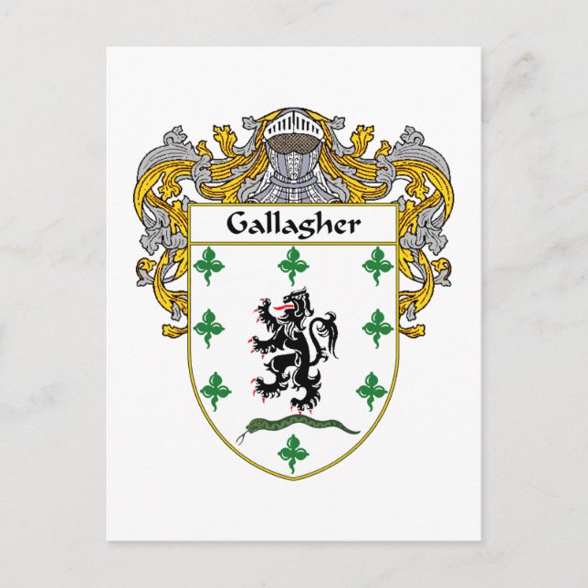 Gallagher-Wappenmantel Postkarte (Vorderseite)