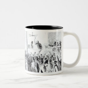 Gallaghers Börse (Stich) (b/w Foto) Zweifarbige Tasse