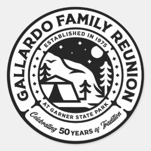 Gallardo 50th Anniversary Family Wiedersehen Stick Runder Aufkleber