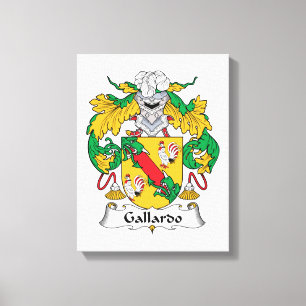 Gallardo Familienwappen Leinwanddruck