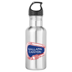 Gallatin Canyon Montana Klettersteig Karabinerhake Edelstahlflasche