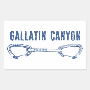 Gallatin Canyon Montana Wandern neben dem Wasser Rechteckiger Aufkleber