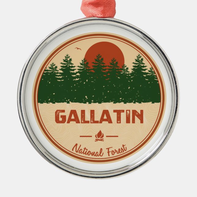 Gallatin National Forest Ornament Aus Metall (Vorne)