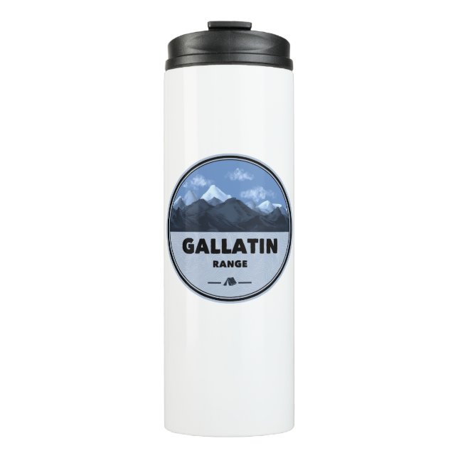 Gallatin Range Montana Wyoming Camping Thermosbecher (Vorderseite)