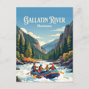 Gallatin River Montana, USA Postkarte