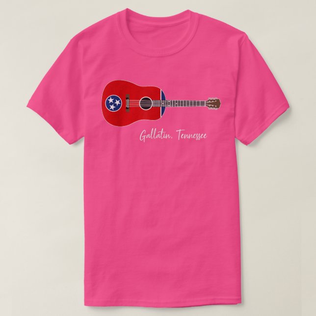 Gallatin Tennessee Guitar  T-Shirt (Design vorne)