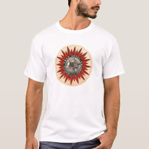 Galle font face au rétro T-shirt d'étiquette de