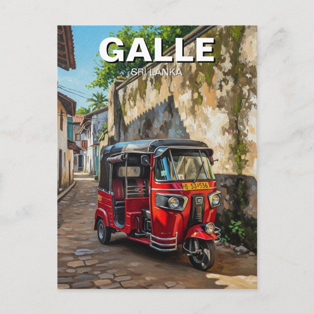 Galle Tuk Tuk Sri Lanka Postkarte (Vorderseite)