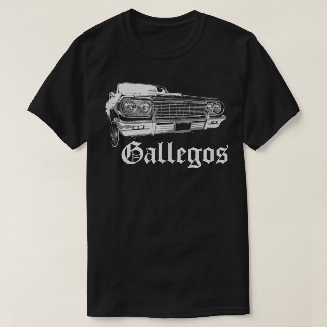 Gallegos Lowrider Cholo Chola Family Gift  T-Shirt (Design vorne)