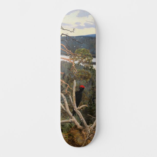 Gallen-Kallela - Großer Schwarzer Specker 1894 Skateboard (Vorderseite)