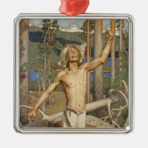 Gallen-Kallelas Kullervo-Ornament Ornament Aus Metall