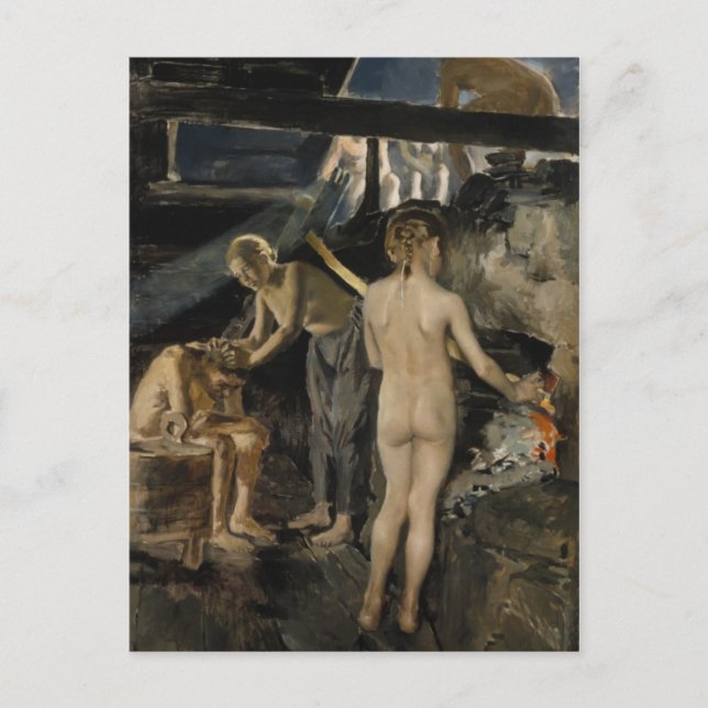 Gallen-Kallelas Sauna-Postkarte Postkarte (Vorderseite)