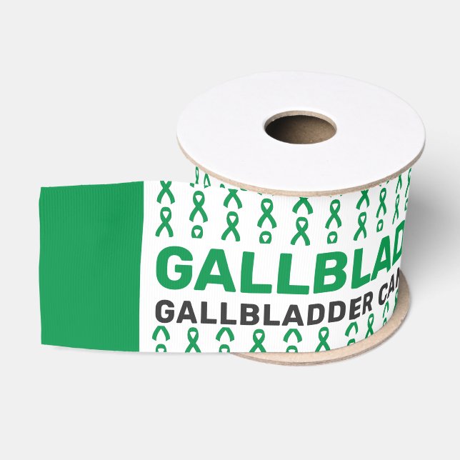 Gallenblase Krebs Bewusstsein Muster Band Ripsband (Spule)