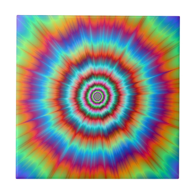 Gallenexplosion in Blau und Orange Fliese (Vorderseite)