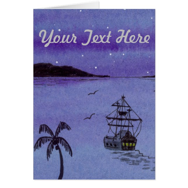 Galleon Greeting Card (Vorne)