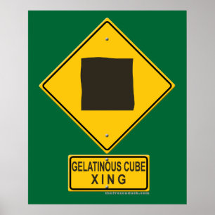 Gallertartiger Würfel XING Poster