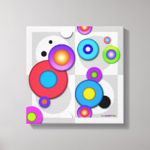 Gallery Wrap CANVAS DRUCKEN VON Pop Art CIRCLES
