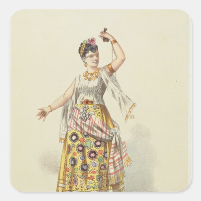 Galli Marie in der Rolle von Carmen Quadratischer Aufkleber (Vorderseite)