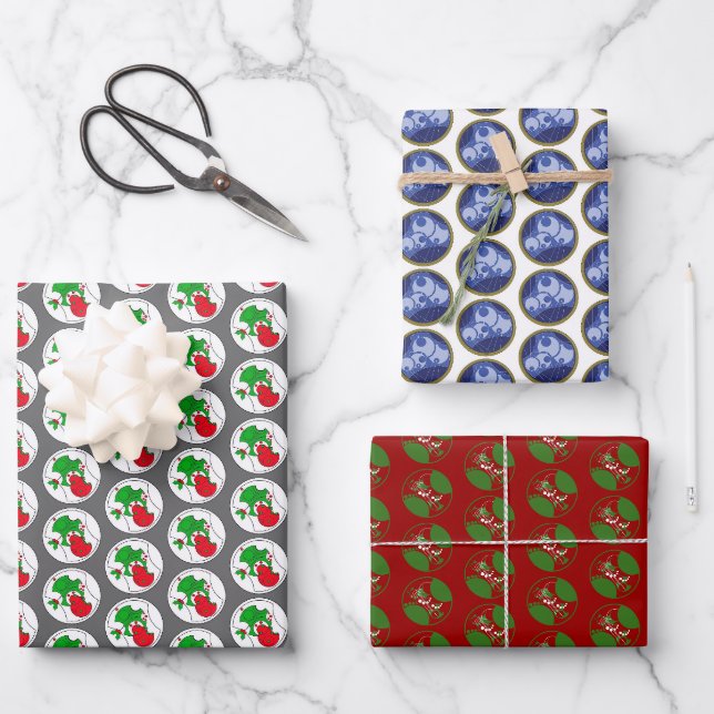 Gallifreyan Christmas Wrapping Paper 3 Pack Geschenkpapier Set (Vorderseite)