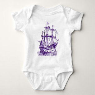 Gallion - Tief Lila Baby Strampler