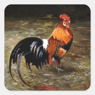 Gallo/Galo/Rooster Quadratischer Aufkleber