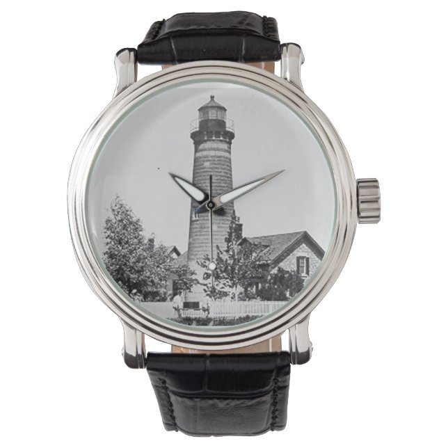 Galloo Island Lighthouse Armbanduhr (Vorderseite)
