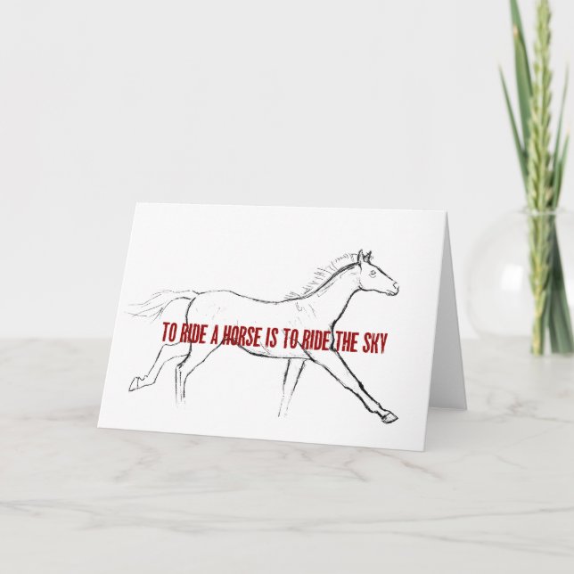 GALLOP 12x18 GREETKARTE Karte (Vorderseite)