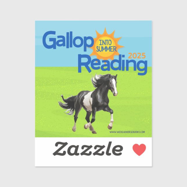 Gallop in Summer Reading Sticker (Blatt)