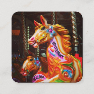 Gallopers (Pferde auf dem Schlachtfeld) Quadratische Visitenkarte