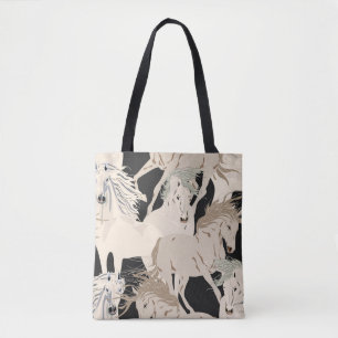 Gallopierpferd Vintag nahtlos. Platz b Tasche