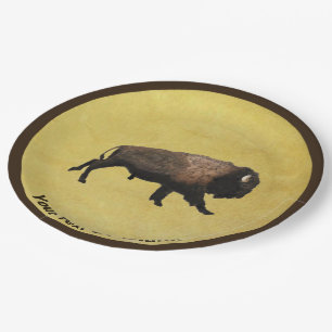 Galloping Bison Pappteller