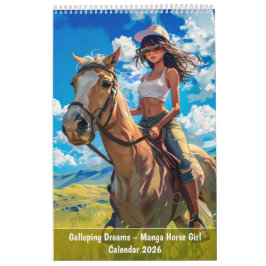 Galloping Dreams – Manga Horse Girl Calendar 2026 Kalender