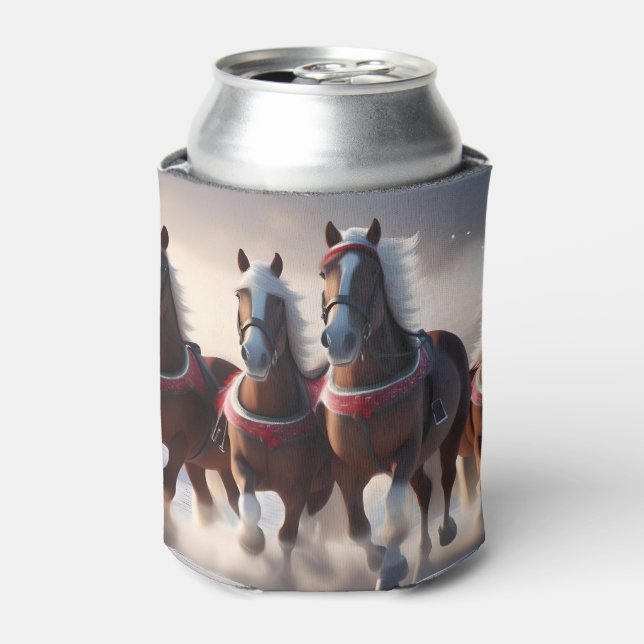 Galloping durch den Schnee: Die magischen Pferde d Dosenkühler (Kanne Vorderseite)