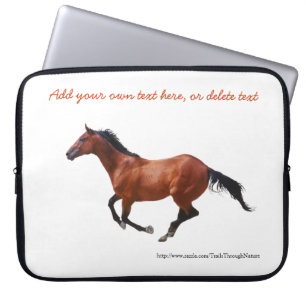 Galloping gedankenvoll Pferd Laptop-Schläfchen Laptopschutzhülle