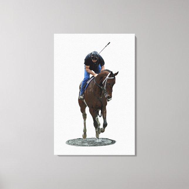 Galloping gepflegten Pferd Stretch Canvas Print Leinwanddruck (Vorderseite)