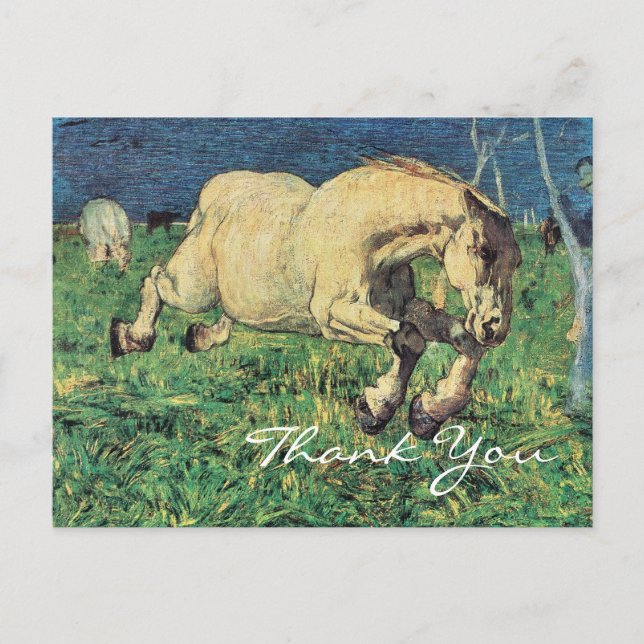 Galloping Horse by Giovanni Segantini Postkarte (Vorderseite)