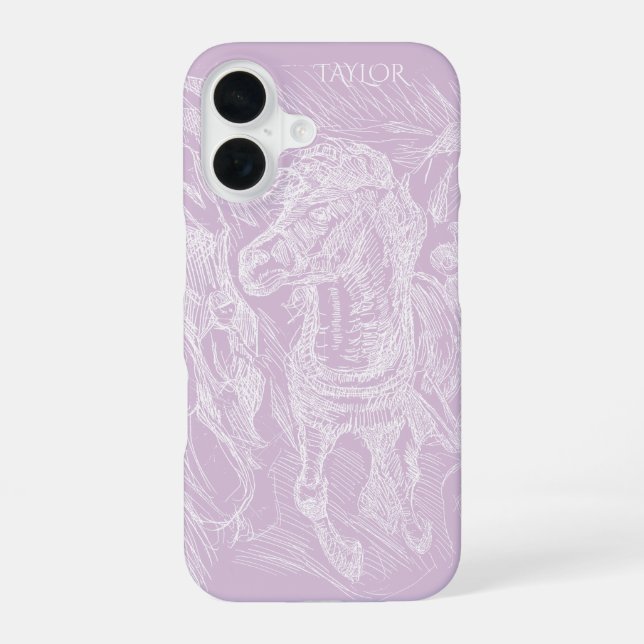 Galloping Horse – Edvard Munch – Personalized  iPhone 16 Hülle (Rückseite)
