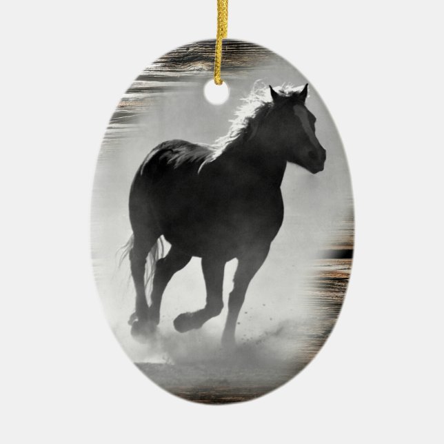 Galloping Horse Keramik Ornament (Vorne)