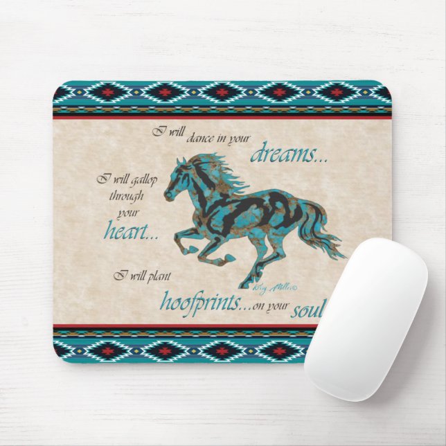 Galloping Horse Mouse Pad Mousepad (Mit Mouse)