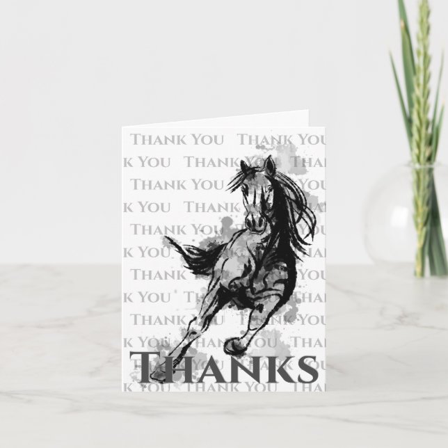 Galloping Horse Sketch Danke (Vorderseite)
