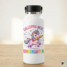 Galloping Into Kindergarten Magical Rainbow Unicor Edelstahlflasche